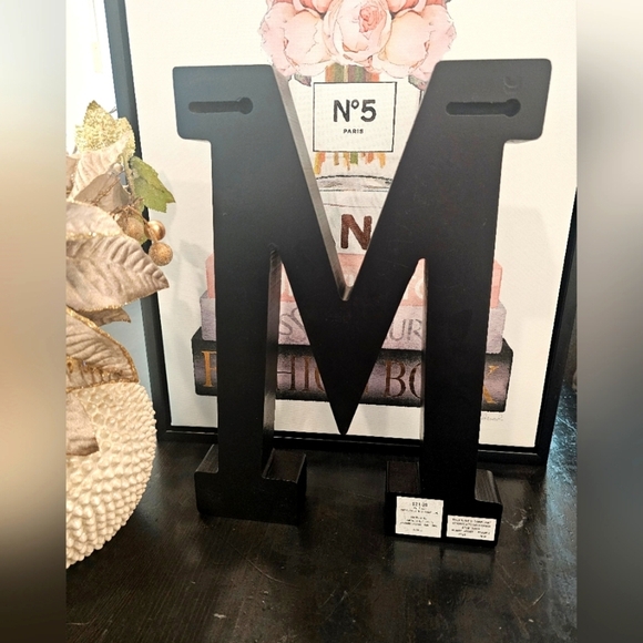 Black Decorative Letter M - Picture 2 of 5